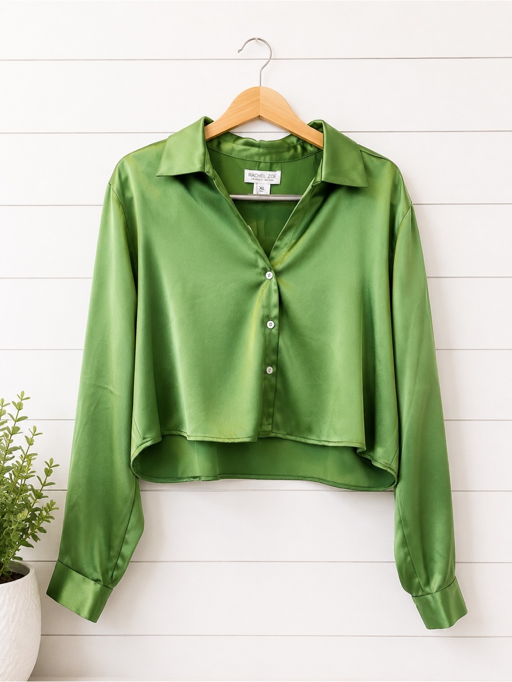 NWT New Rachel Zoe Green Crop Top XL